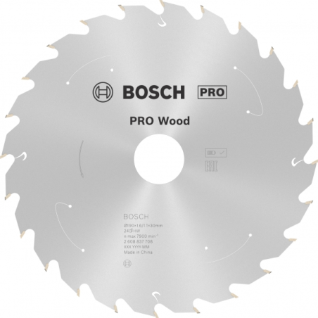 BOSCH Panza fierastrau circular, lemn, 190x30x1.6 mm, 24 dinti