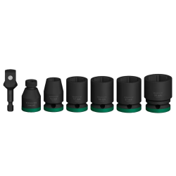 2608003032 BOSCH Set de 7 chei tubulare PRO Impact cu adaptor, 1/2", standard