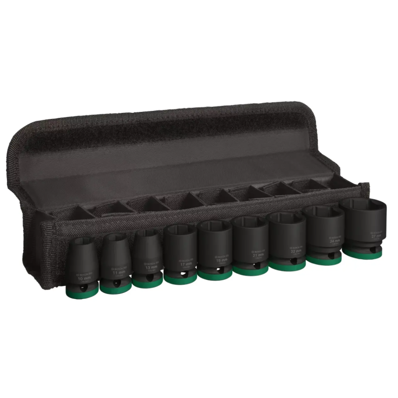 2608003038 BOSCH Set de 9 chei tubulare PRO Impact, 1/2", standard