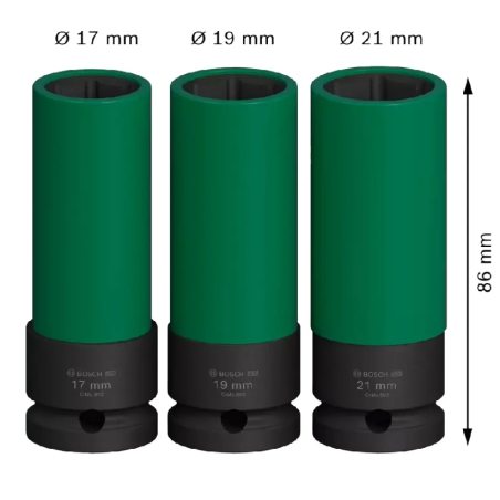 2608003033 BOSCH Set 3 chei tubulare foarte adanci PRO Impact, 1/2"