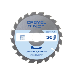 2608846431 DREMEL Blueprint Disc de fierastrau pentru lemn, 85x15 mm, 20 dinti, carbura de wolfram