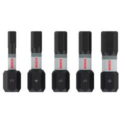 2608521U59 BOSCH Set 5 biti insurubare PRO H Impact,H3,H4,H5(x2),H6,25mm