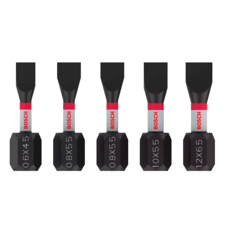 2608521U60 BOSCH Set 5 biti de insurubare PRO SL Impact, SL4.5, SL5.5 (x2), SL5.5, SL6.5, 25 mm