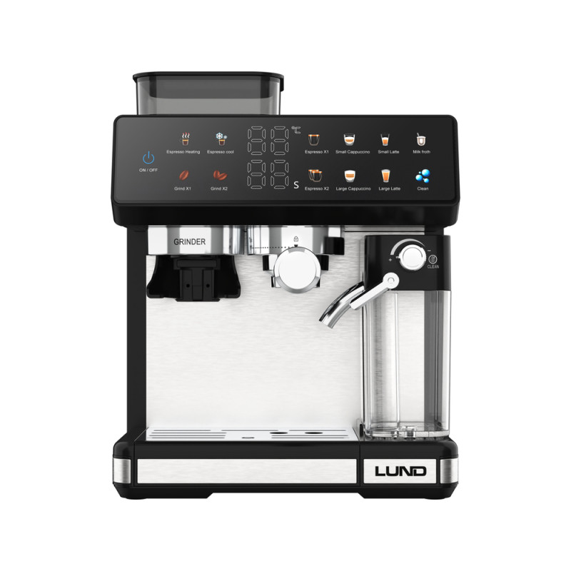 68501 LUND Espressor rasnita, 11 programe, spumat lapte, 1350 W