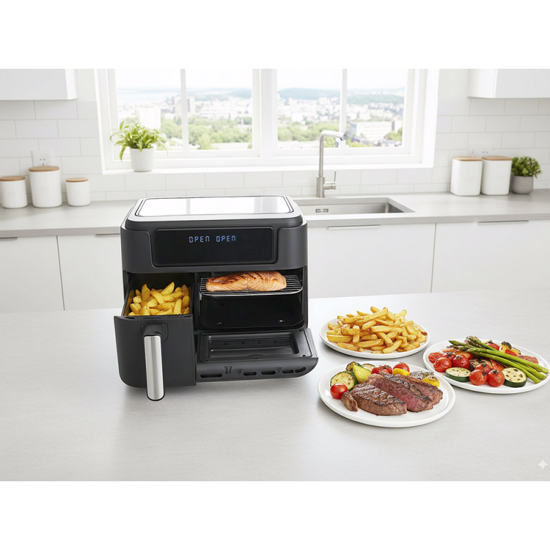 67564 LUND Airfryer 3.5 L + 7.5 L, 2400W