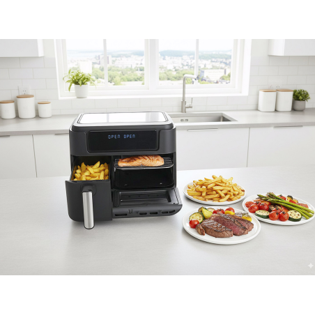 67564 LUND Airfryer 3.5 L + 7.5 L, 2400W