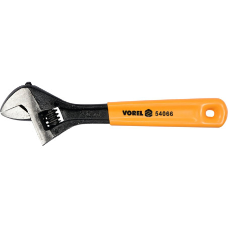 54066 VOREL Cheie reglabila, maner cauciucat, 200 mm