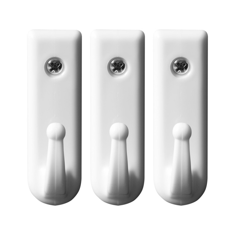74765 VOREL Set 3 carlige perete cu surub