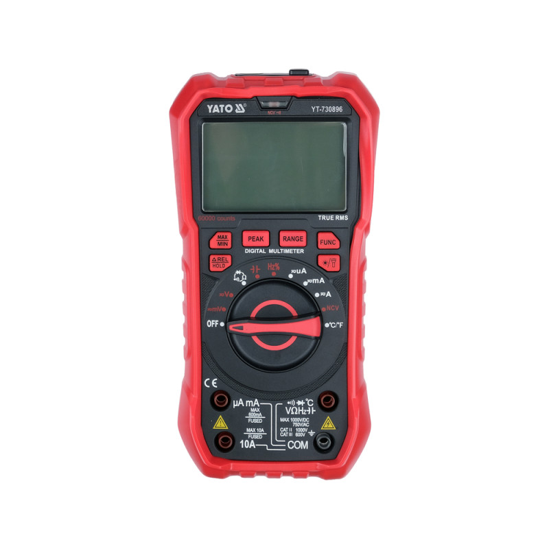 YT-730896 YATO Multimetru digital TRUE RMS, LCD 60000