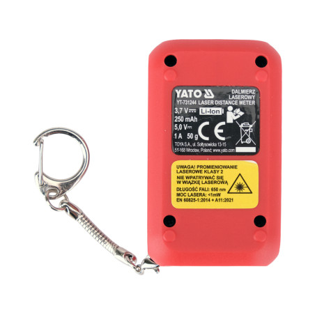 YT-731244 YATO Breloc cu telemetru laser, domeniu de masurare 0.05–30 m