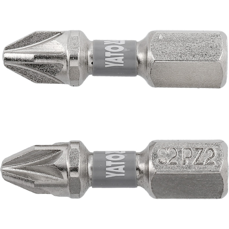 YT-78004 YATO Set 2 biti, prindere hex. 1/4", 25 mm, PZ2, NI