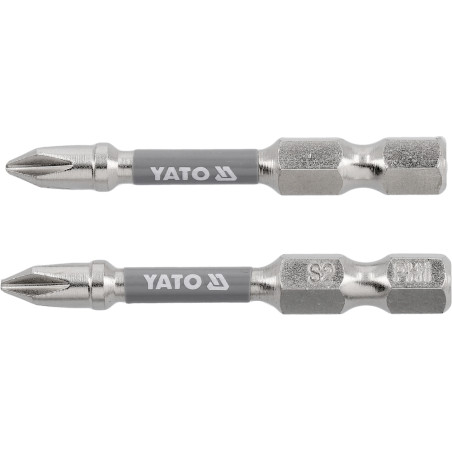 YT-78020 YATO Set 2 biti, prindere hex. 1/4", 50 mm, PH1, NI