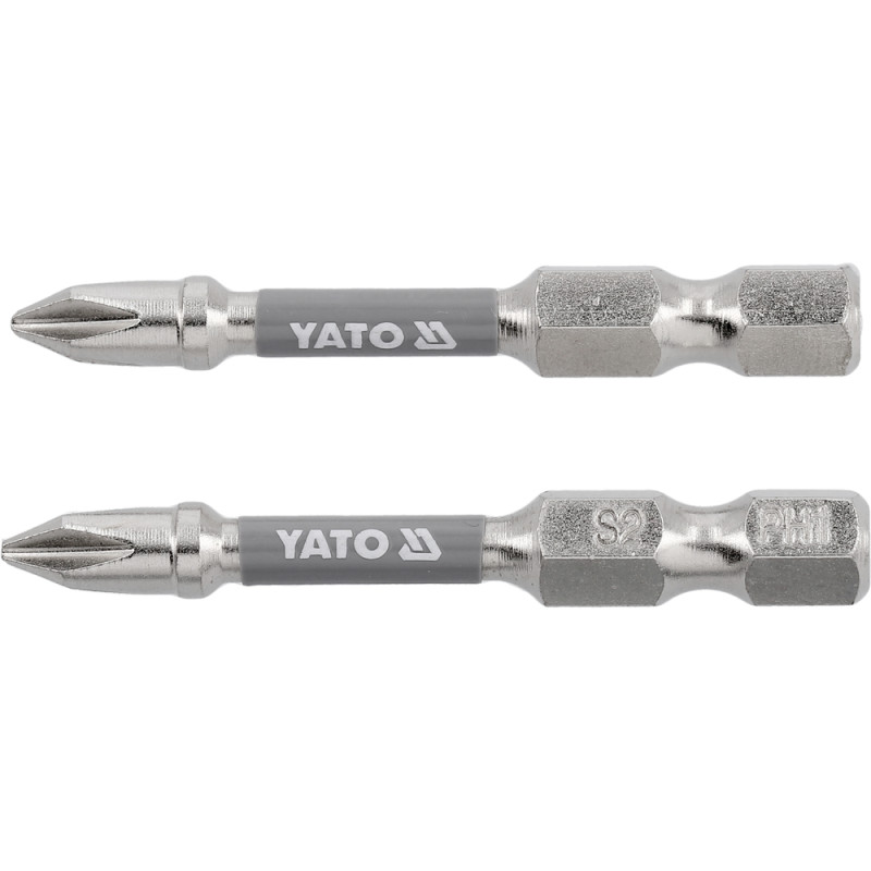 YT-78021 YATO Set 2 biti, prindere hex. 1/4", 50 mm, PH2, NI