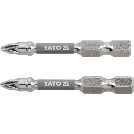 YT-78023 YATO Set 2 biti, prindere hex. 1/4", 50 mm, PZ1, NI