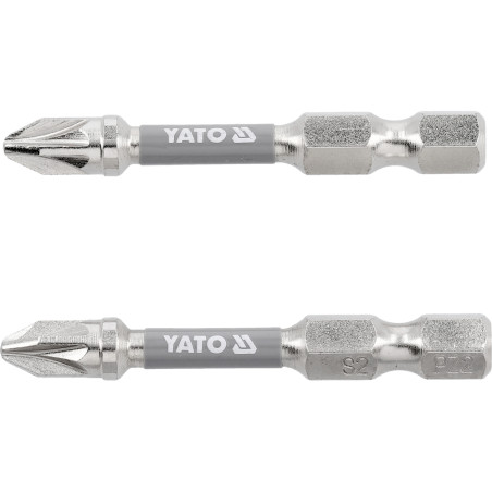 YT-78025 YATO Set 2 biti, prindere hex. 1/4", 50 mm, PZ3, NI