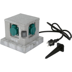 YT-81272 YATO Priza de gradina cubica IP44, 4 prize