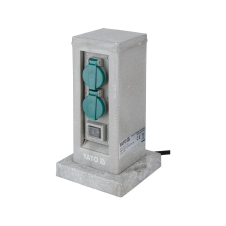 YT-81273 YATO Priza de gradina stalp piatra PP, IP44, 4 prize