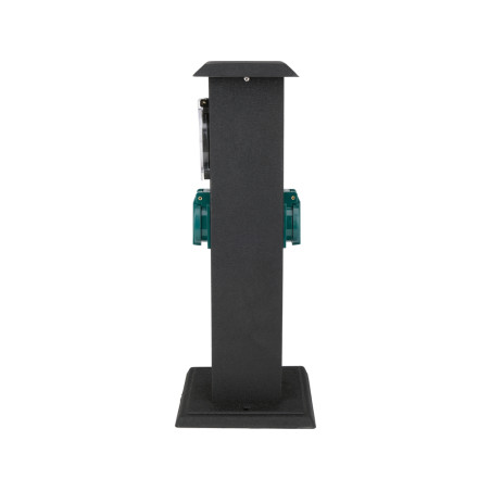 YT-81276 YATO Priza de gradina stalp din otel IP44, 2 prize cu programator