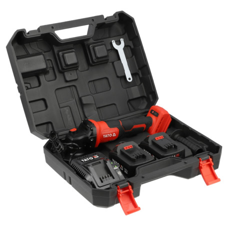 YT-828255 YATO Polizor unghiular 2xLi-Ion 18V 4Ah,125mm,viteza variabila