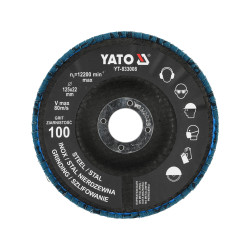 YT-833008 YATO Disc lamelar pentru slefuit otel 125 x 22 mm, P100