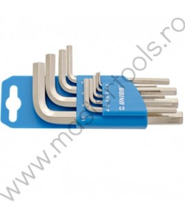 607852 UNIOR Set de chei imbus hexagonale 1.5-10 mm, 9 piese, 220/3PH