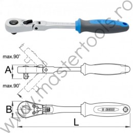 Antrenor cu clichet reversibil articulat 1/4 UNIOR