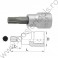 612113 UNIOR Cheie bit cu profil SPLINE prindere patrat 3/8", M5, 236/2ZX