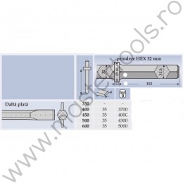 RN.24450000 RENNSTEIG Dalta ciocan pneumatic hexagon 32 mm 500 x 35