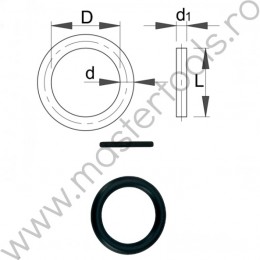 615254 UNIOR Garnitura pentru cheie tubulara de impact 1", 22-70 mm, 233.8/4