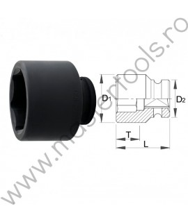 616790 UNIOR Cheie tubulara de impact 80 mm, 234/4 6p