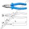608677 UNIOR Cleste combinat capacitate taiere 3 mm lungime 220 mm