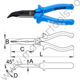 608721 UNIOR Cleste cu varf indoit 512/4G taiere 2.5 mm lungime 200 mm