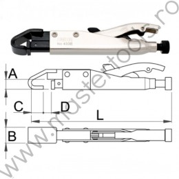 Cleste strangere autoblocant pentru sudura UNIOR﻿ 612891