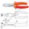 610428 UNIOR Cleste tais lateral izolat la 1000 V, 180 mm, 466/1VDEBI