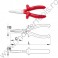 619182 UNIOR Cleste cu varfuri late izolat la 1000V, 140mm, 472/1VDEDP
