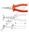 610431 UNIOR Cleste cu varfuri rotunde izolat 1000V, 160mm, 476/1VDEBI