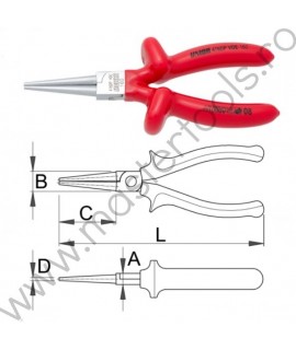 619184 UNIOR Cleste varfuri rotunde izolat la 1000V, 140mm, 476/1VDEDP