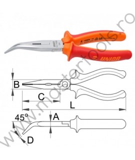 610438 Cleste electrician varf semirotund indoit 1000V UNIOR