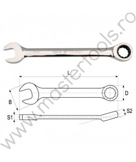 Cheie combinata cu clichet 32 mm YATO YT-0206
