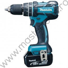 Bormasina cu percutie si 2 acumulatori Li-Ion 18 V MAKITA