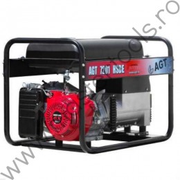 Generator de curent monofazat 6.1 motor Honda benzina klVa AGT 7201 HSBE R26 pornire cheie