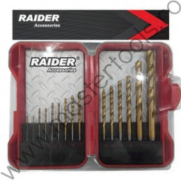 Set de 15 burghie gaurire metal 1.5mm-10mm RAIDER