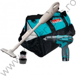 Aspirator si masina de gaurit si insurubat cu percutie MAKITA DK1204X1