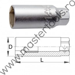 UNIOR Cheie de bujii cu patrat de 3/8", 16 mm