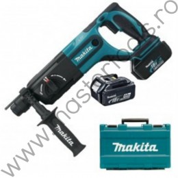 Ciocan rotopercutor SDS-Plus cu doi acumulatori Li-Ion de 18 V MAKITA