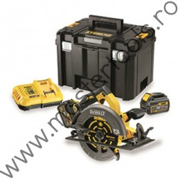 DEWALT DCS575T2 Set fierastrau circular 54 V XR FLEXVOLT valiza depozitare si 2 acumulatori
