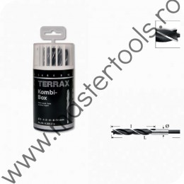 TERRAX Set de burghie pentru lemn si zidarie