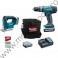 MAKITA DK14009X1 Fierastrau vertical, masina de gaurit cu percutie si doi acumulatori Li-Ion de 14.4 V