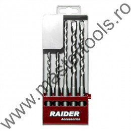 RAIDER Set 5 burghie pentru zidarie 4-10mm prindere cilindrica