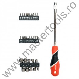 YATO Set surubelnita flexibila cu biti 31 buc